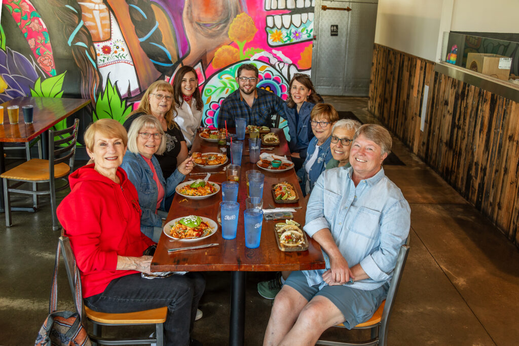 Guests enjoying a meal at Señor Taps